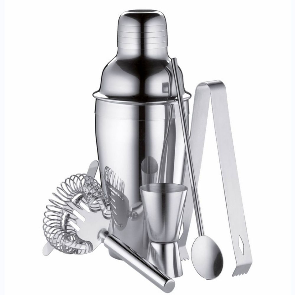AR+Cook 5-Piece Set Bar Tools- Silver